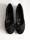 Wildleder Damen Ballerinas Schwarz