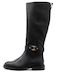 Leder Damenstiefel Reiten Schwarz