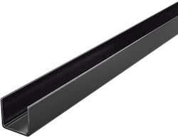 Amig U Profile 20x20-1m Aluminium Matte Black 25021