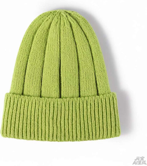 Unisex Beanie Fleece Σκούφος Aus Strick in Grün
