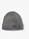 Unisex Fleece Beanie Strickmütze in Grau