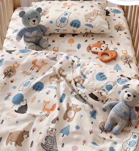 MayHome Set Kinderbettbezüge Halbdoppel mit Kissenbezug Baumwolle Baumwolle 180x240cm