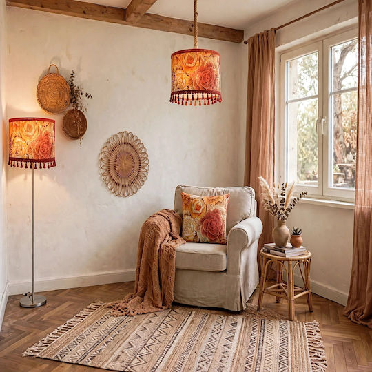 Dimensions Orange Pendant Ceiling Light 35x20cm