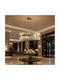 Adjustable Gold LED Ceiling Light with Warm White Light with Crystals 60x60cm