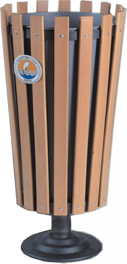 Wooden Waste Bin 45lt Grey