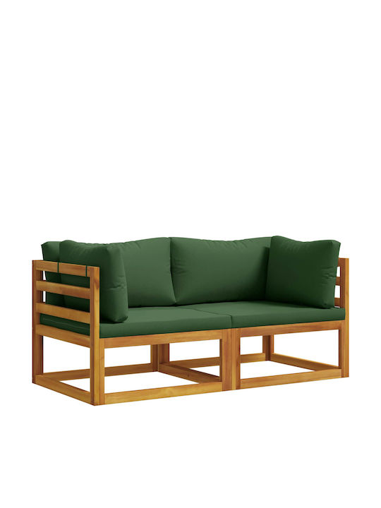 Zweisitziges Outdoor-Sofa Hölzernes mit Kissen 140x70x60cm