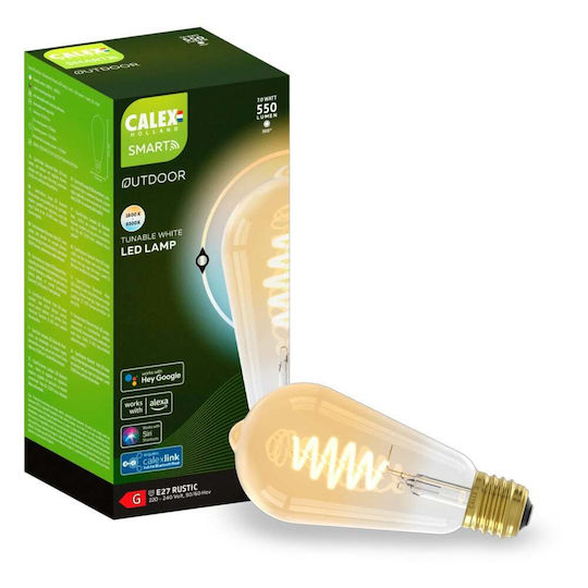 Calex Bec Inteligent LED 7W pentru Dulie E27 și Formă ST64 Alb Cald 550lm