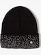 Beanie Căciulă Tricotată Pentru Femei În Culoare Neagră