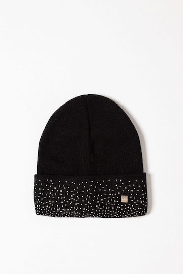 Beanie Căciulă Tricotată Pentru Femei În Culoare Neagră