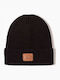 Beanie Căciulă Pentru Bărbați Tricotată În Culoare Neagră