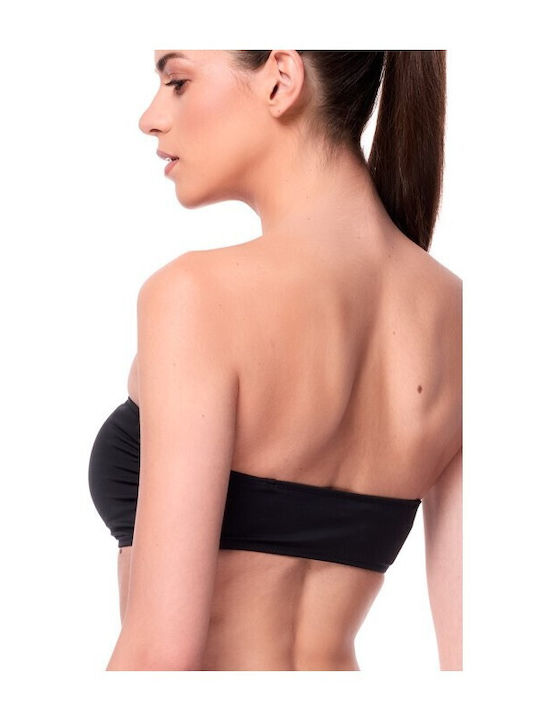 Apple Boxer Bikini Bra Black