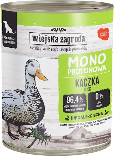 Wiejska Zagroda Mono Υγρή Τροφή Σκύλων με Πάπια χωρίς Σιτηρά 800gr