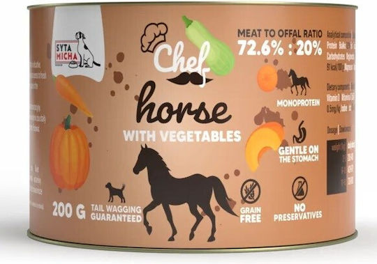 Syta Micha Chef Wet Dog Food With Vegetables Grain-Free 200gr