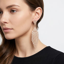 Sk3589 Μακριά Statement Σκουλαρίκια Chandelier Waterfall Rose-gold Champagne Τόνους – Grekas Jewelry
