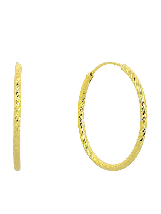 Prince Silvero Gold Plated Silver Hoops
