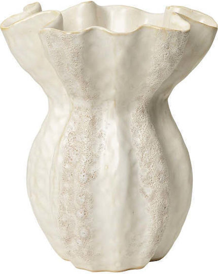 Broste Copenhagen Βάζο Κεραμικό Λευκό 22.6x24.6xΥ36cm