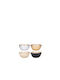 Atmosphera Round Serving Bowl Made of Bamboo Green with 14cm Diameter 4 Pieces