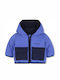 Kids Casual Short Jacket with Lining & Hood Blue