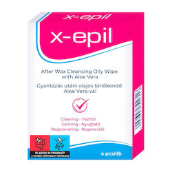 X-epil След Епилация Маслени Почистващи Кърпички 4 Бройки