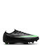 Jr Vapor FG Παιδικά Ποδοσφαιρικά Παπούτσια με Τάπες Μαύρα