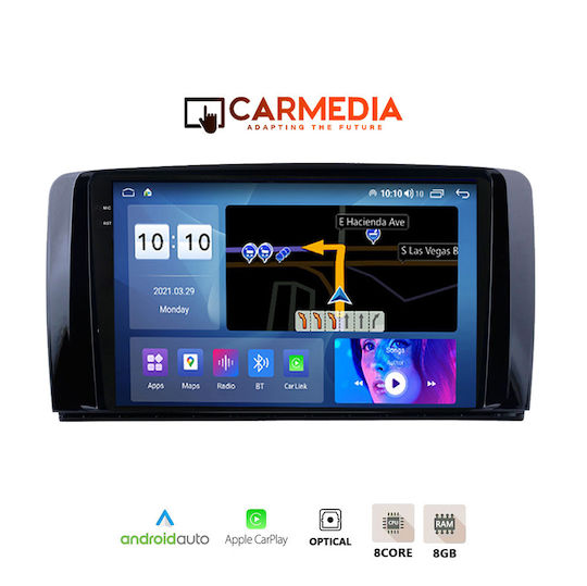 Carmedia Автомобилна Аудио Система За Mercedes-Benz R-Class 2006-2015 Bluetooth USB Вграден Wi-Fi GPS Apple CarPlay Android Auto С Touch Screen 9.5"