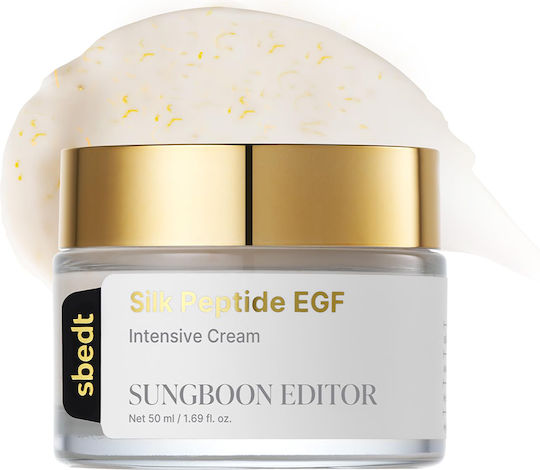 Sungboon Editor Silk Peptide EGF Face Cream for Moisturizing & Brightening with Hyaluronic Acid & Niacinamide 50ml