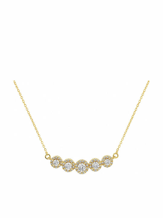 Senzio Belibasakis Gold Halskette mit Zirkon