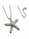 Silber Halskette Sternfisch Damen 45 Zentimeter Silverline 0630465701 Modern Silber Weiß
