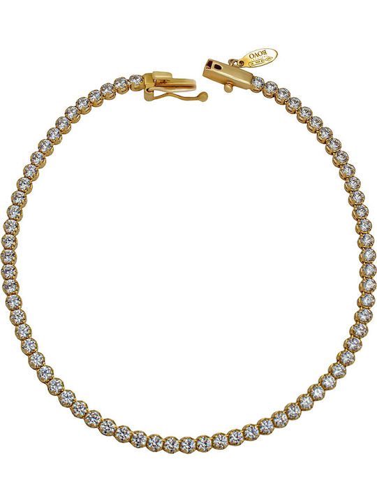 Savvas Design Damen Armband aus 14K Gold mit Zirkon BRA02319