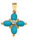 Savvas Design Vergoldeter Kreuz 14K Ohne Kette STΑ01840