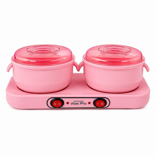 Двоен Воскоплав Wax Pro 100w Бързо Загряване 2 Силиконови Кутии 400ml Професионална Употреба