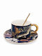 Kaffeetasse aus Porzellan Blau 220ml