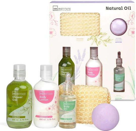 IDC Institute Natural Oil Skin Care Set for Moisturizing & Body Cleaning 5 Pieces