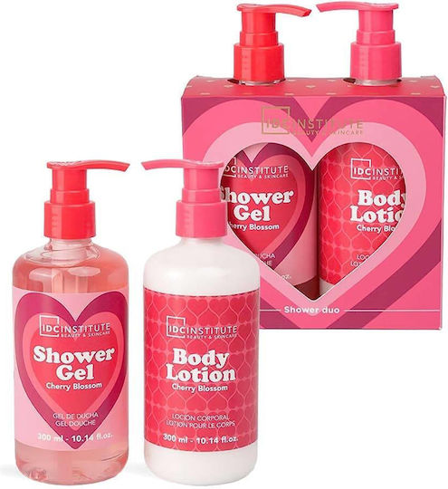 IDC Institute Cherry Kisses Skin Care Set for Moisturizing & Body Cleaning Cherry Blossom 2 Pieces