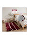Cosy Life Plus Non-Slip Rectangular Furry Burgundy Rug 60x90cm