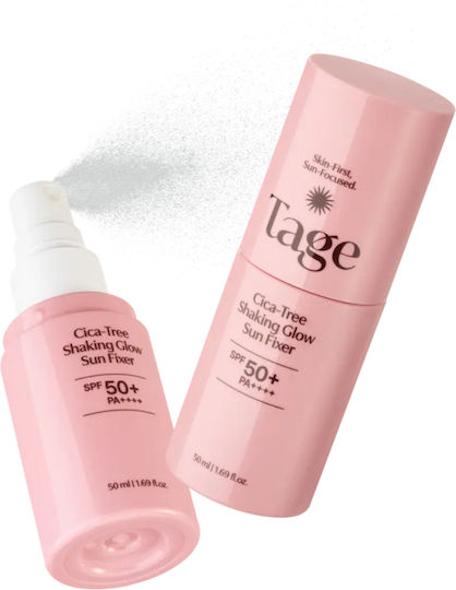 Tage Cica-tree Shaking Glow Sun Fixer Spf50+ Pa++++ – Слънцезащитен Установяващ Спрей За Грим Блясък Фиксация 50 Ml