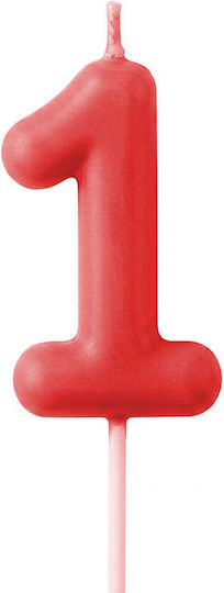 Geburtstagskerzen Nummer 1 in Roter Farbe 5806
