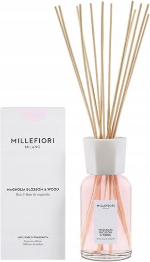 Millefiori Raumduft Diffusor Duftstäbchen 500ml Magnolienblüte & Holz