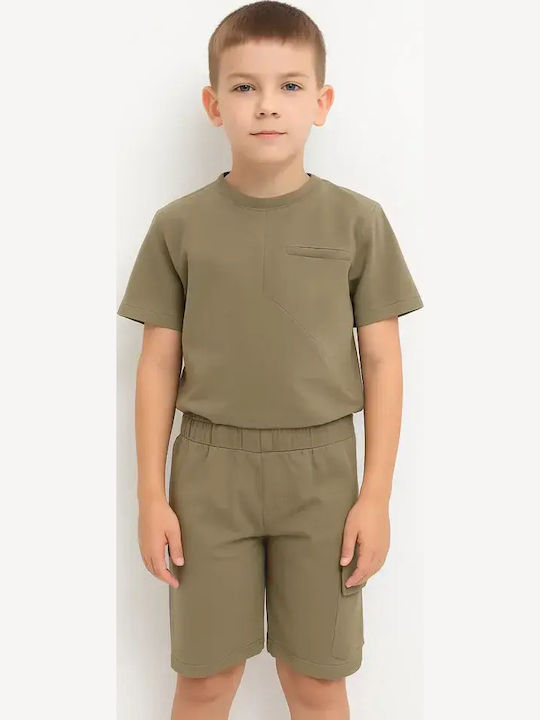 Kids Set with Shorts Summer 2 Pieces Brown
