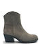 Wildleder Stiefeletten Damen Cowboy Braun