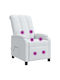 Relax Sessel Massage Weiß 66x95x100cm