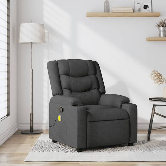 Relax Massage Armchair with Footstool Dark Grey 77x93x99cm