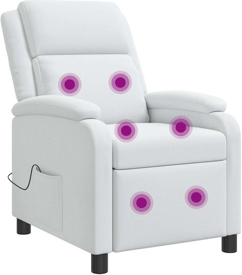 Πολυθρόνα Relax Massage Λευκό 66x95x100cm