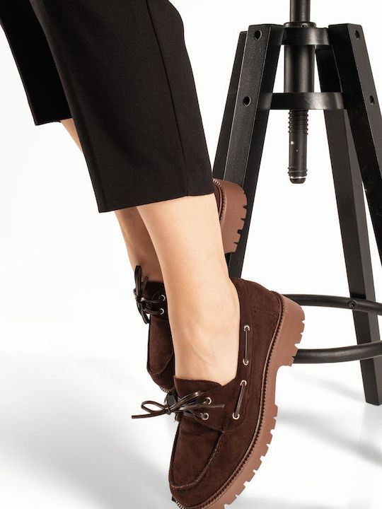 Women's Loafers In Brown Colour