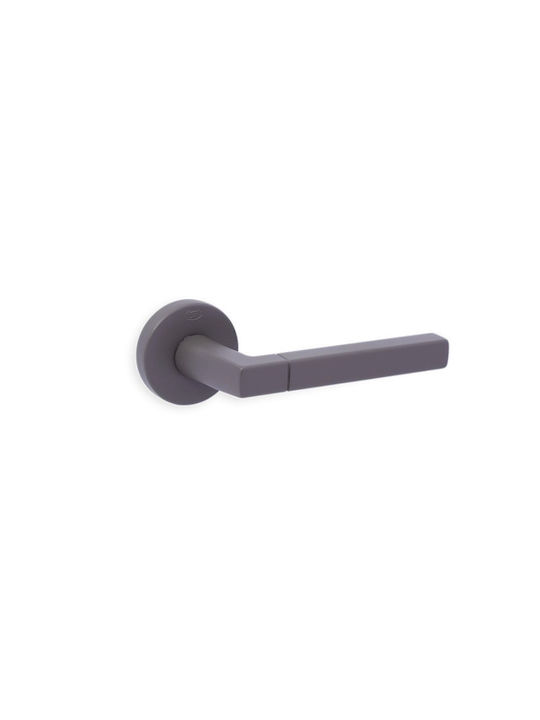 Convex Front Door Lever With Rosette Pair Oil 2095RAUS31S31