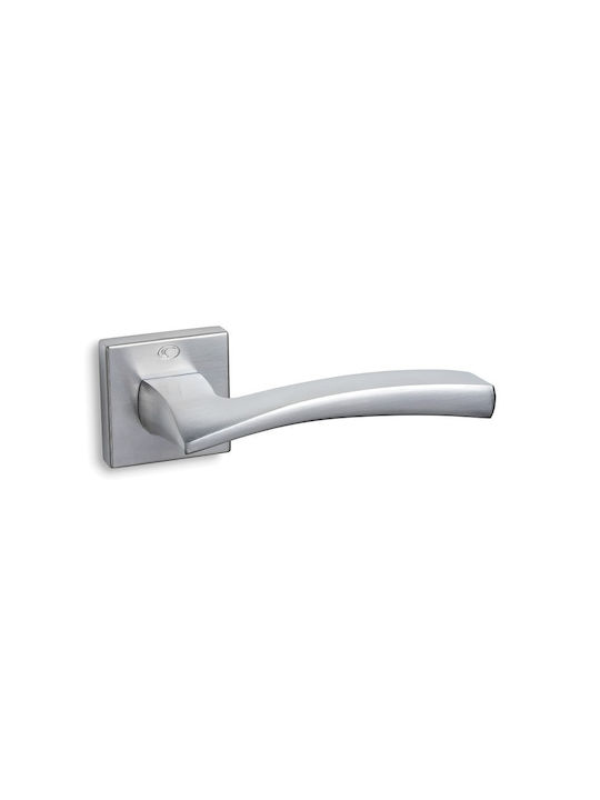 Convex WC Lever With Rosette Pair Matte Chrome 1145RAF5S24S24