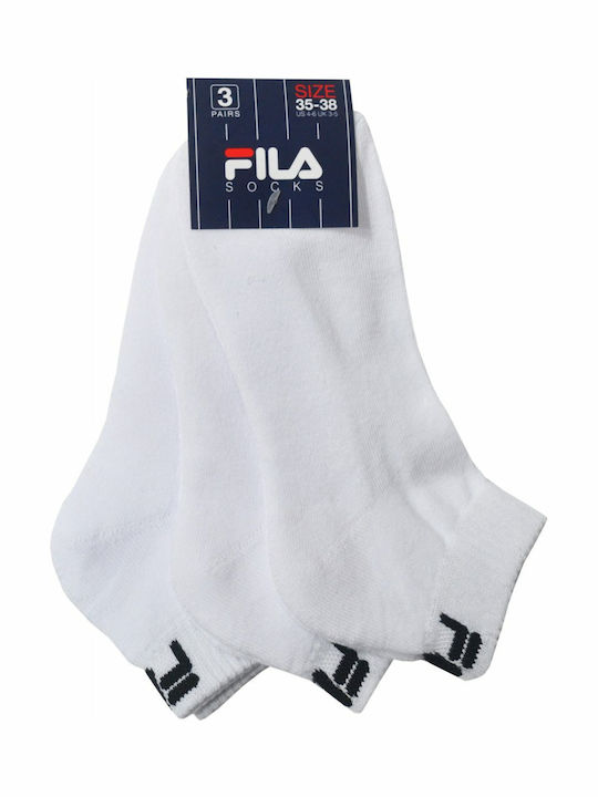 FILA Unisex Αθλητικές Κάλτσες Λευκές 3 Ζεύγη