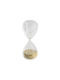 Artekko Hourglass Glass Hourglass Embossed Rose Beige Sand 8.6x8.6x20.4 Cm
