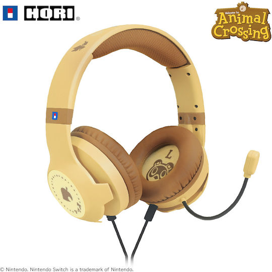 Hori Animal Crossing Über Ohr Gaming-Headset mit 3,5 mm Verbindung Braune für Nintendo Switch 2