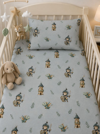 Bunny Bebe Подредба Детски Чаршафи За Количка Памучни с Ластик Многоцветни 160x110см 3 Бройки